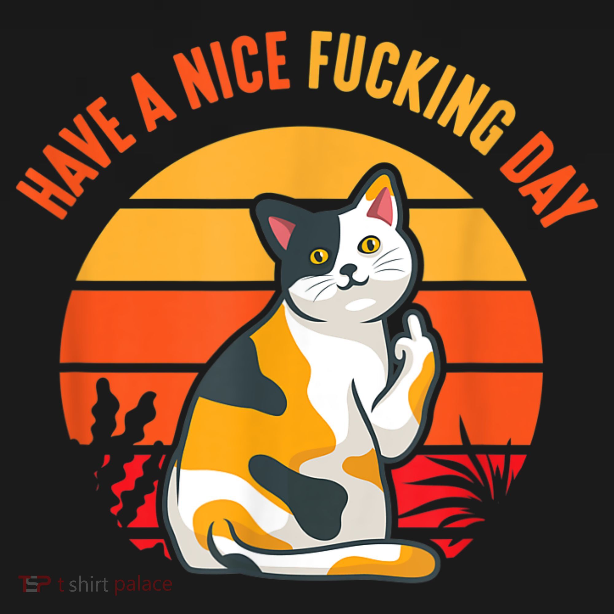 Have A Nice Fucking Day Cat Kitten Adult Raunchy Humor Women's Hoodie