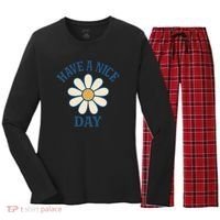 Have a Nice Day Women's Long Sleeve Flannel Pajama Set  thumb 0