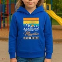 Hiker Aint No Mountain High Enough Hiking Trip Hiker Kids Hoodie thumb 3