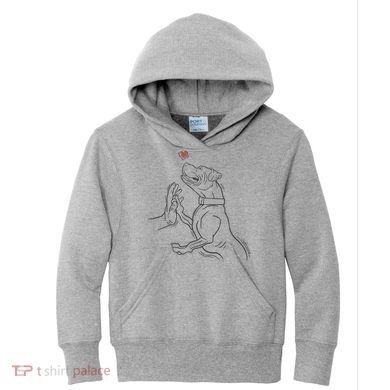 Hand Draw Pitbull Kids Hoodie