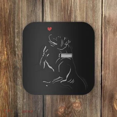 Hand Draw Pitbull Coaster