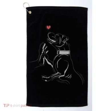 Hand Draw Pitbull Golf Towel