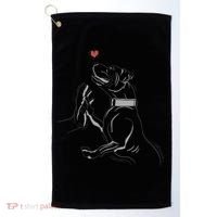 Hand Draw Pitbull Golf Towel thumb 0
