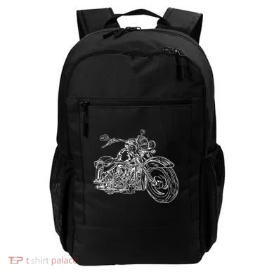 Hand Drawn Motorcycle Backpack