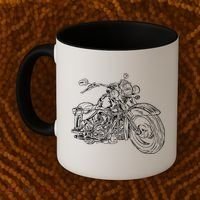 Hand Drawn Motorcycle Coffee Mug thumb 2