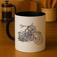 Hand Drawn Motorcycle Coffee Mug thumb 4