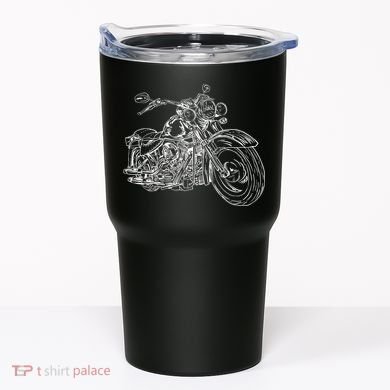 Hand Drawn Motorcycle Tumbler