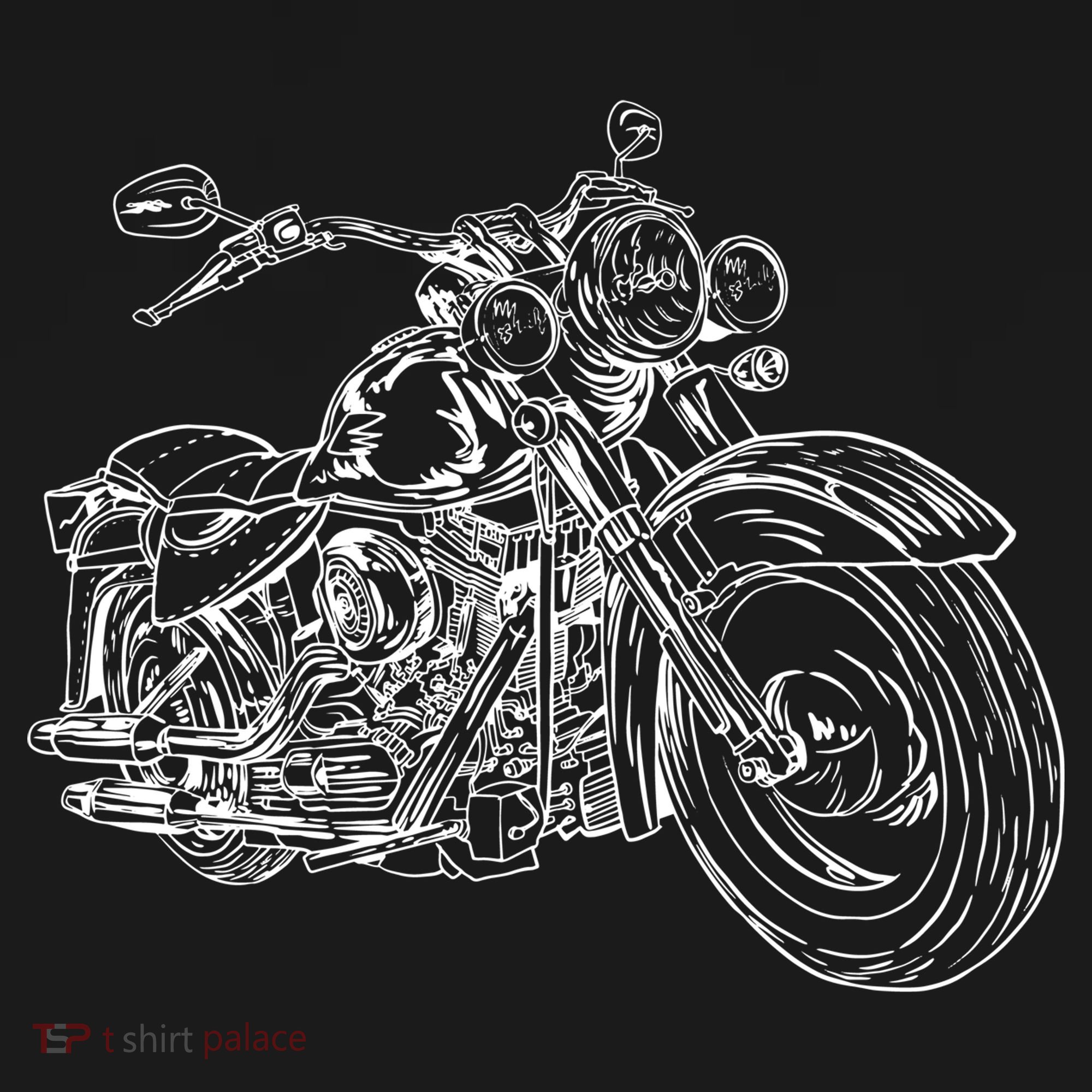 Hand Drawn Motorcycle Ornament
