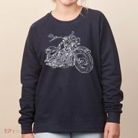 Hand Drawn Motorcycle Women's Sweatshirt thumb 0
