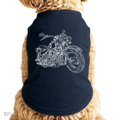 Hand Drawn Motorcycle Doggie Tank
