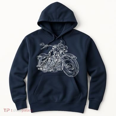 Hand Drawn Motorcycle Hoodie