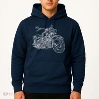Hand Drawn Motorcycle Hoodie thumb 2