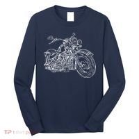 Hand Drawn Motorcycle Long Sleeve Shirt thumb 0