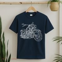 Hand Drawn Motorcycle T-Shirt thumb 2