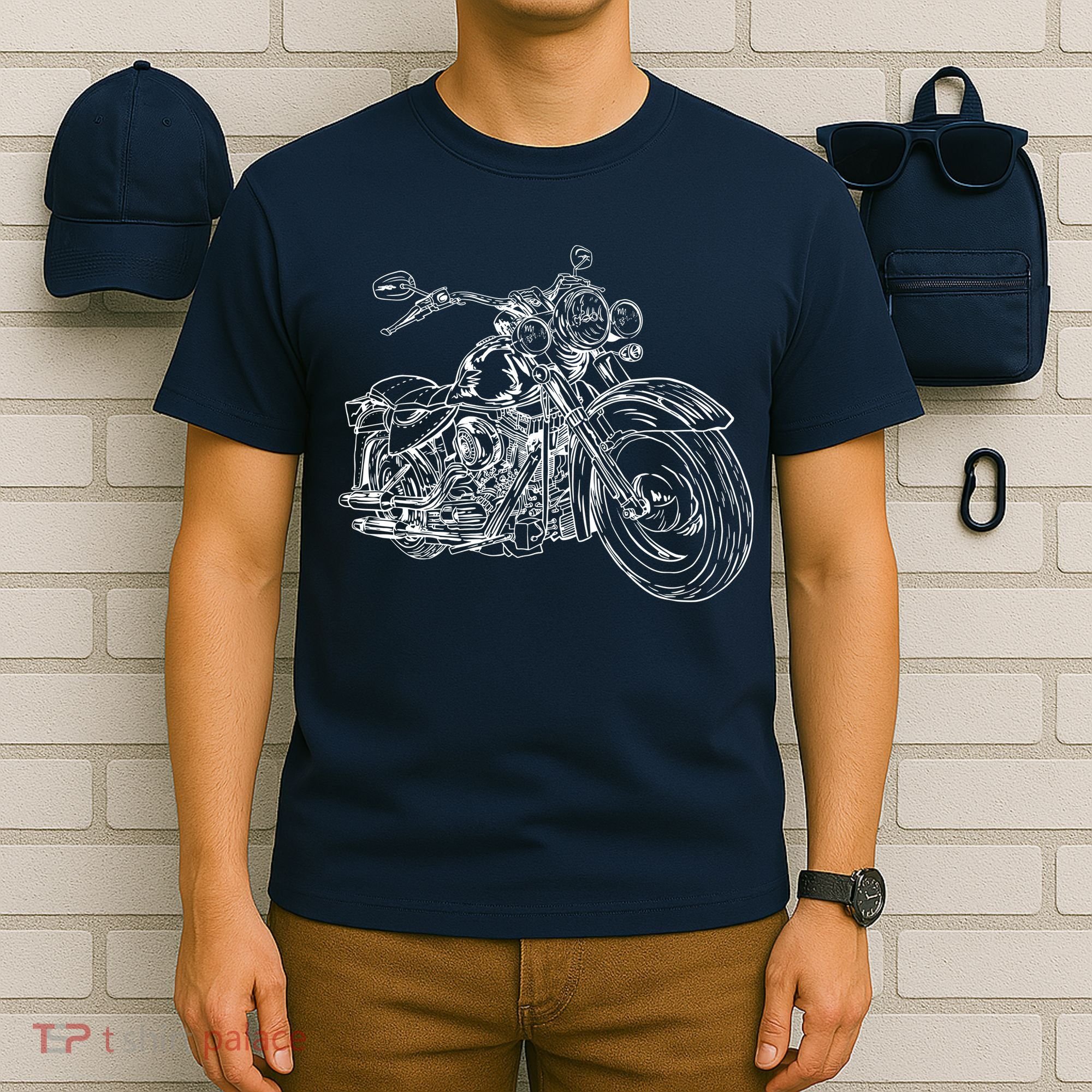 Hand Drawn Motorcycle T-Shirt