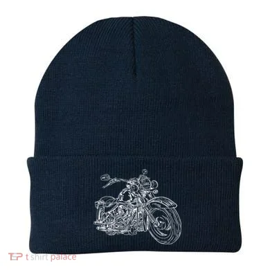 Hand Drawn Motorcycle Beanie
