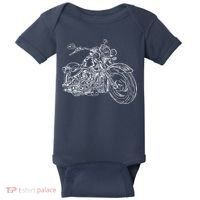 Hand Drawn Motorcycle Baby Bodysuit thumb 0