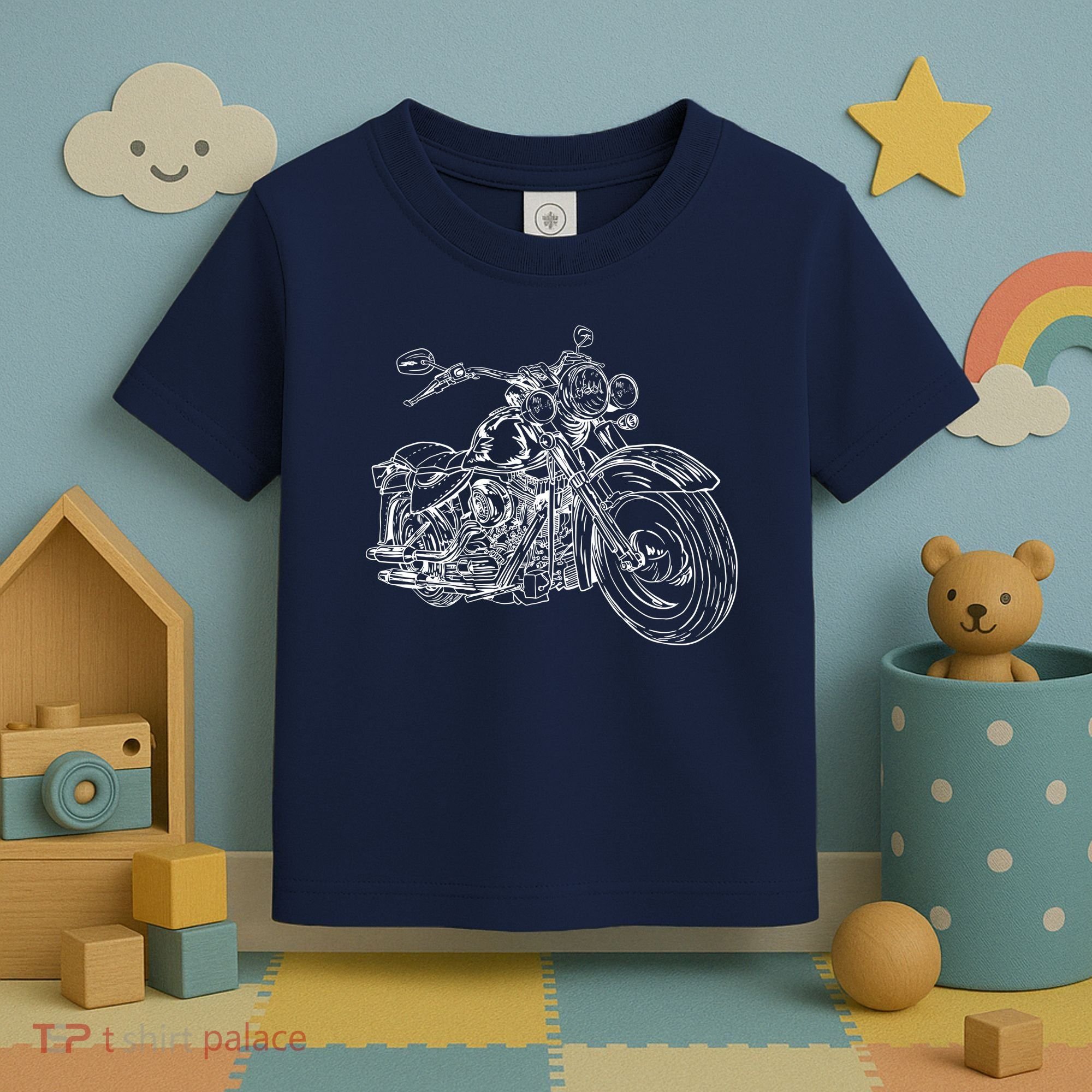 Hand Drawn Motorcycle Toddler T-Shirt