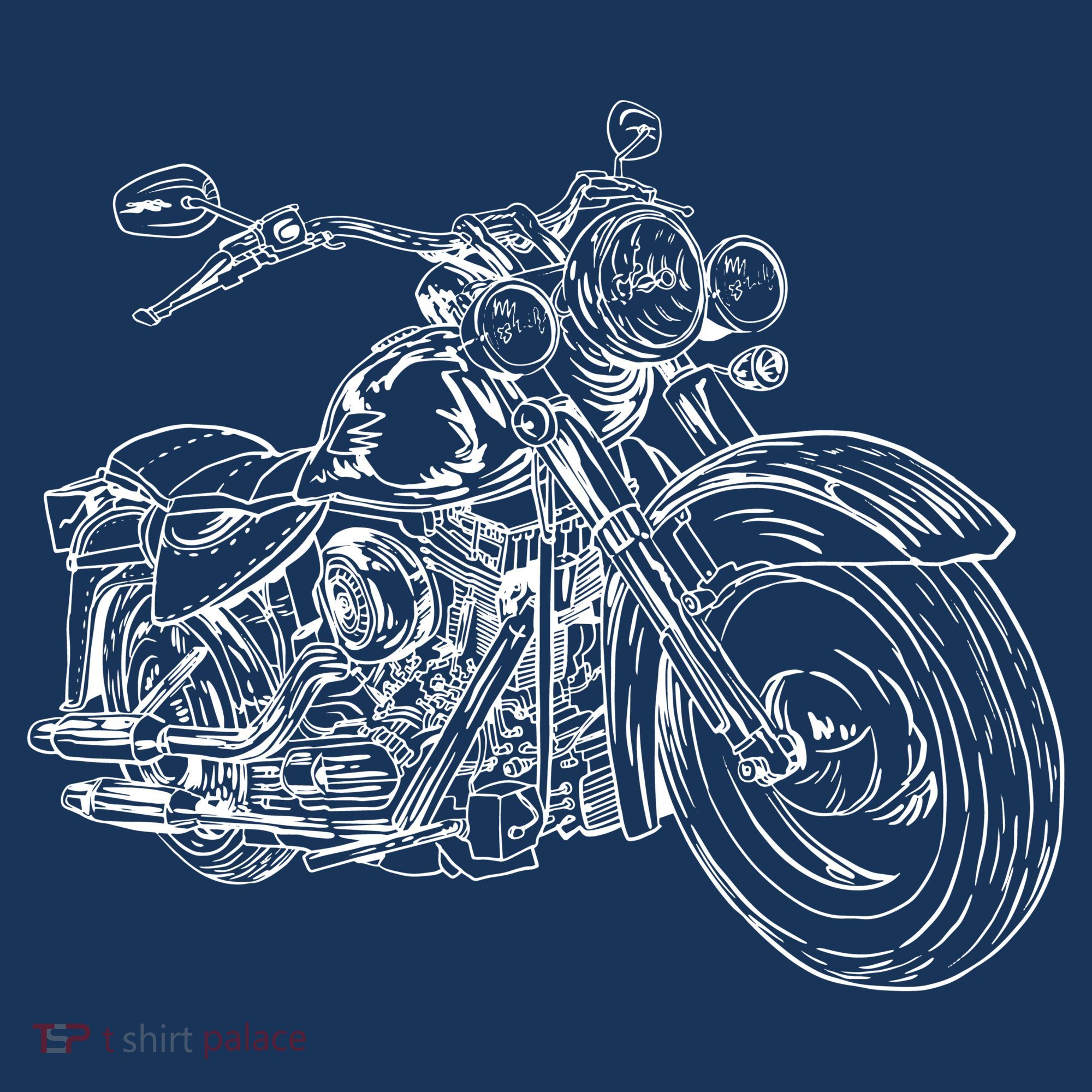 Hand Drawn Motorcycle Visor