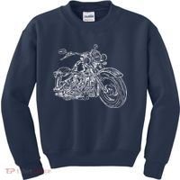 Hand Drawn Motorcycle Kids Sweatshirt thumb 0