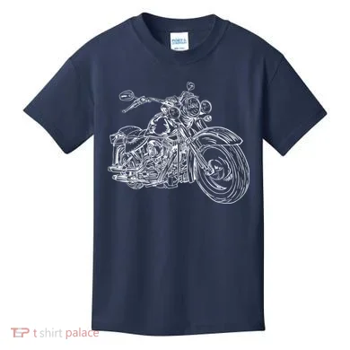Hand Drawn Motorcycle Kids T-Shirt