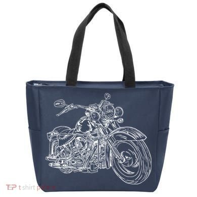 Hand Drawn Motorcycle Tote Bag