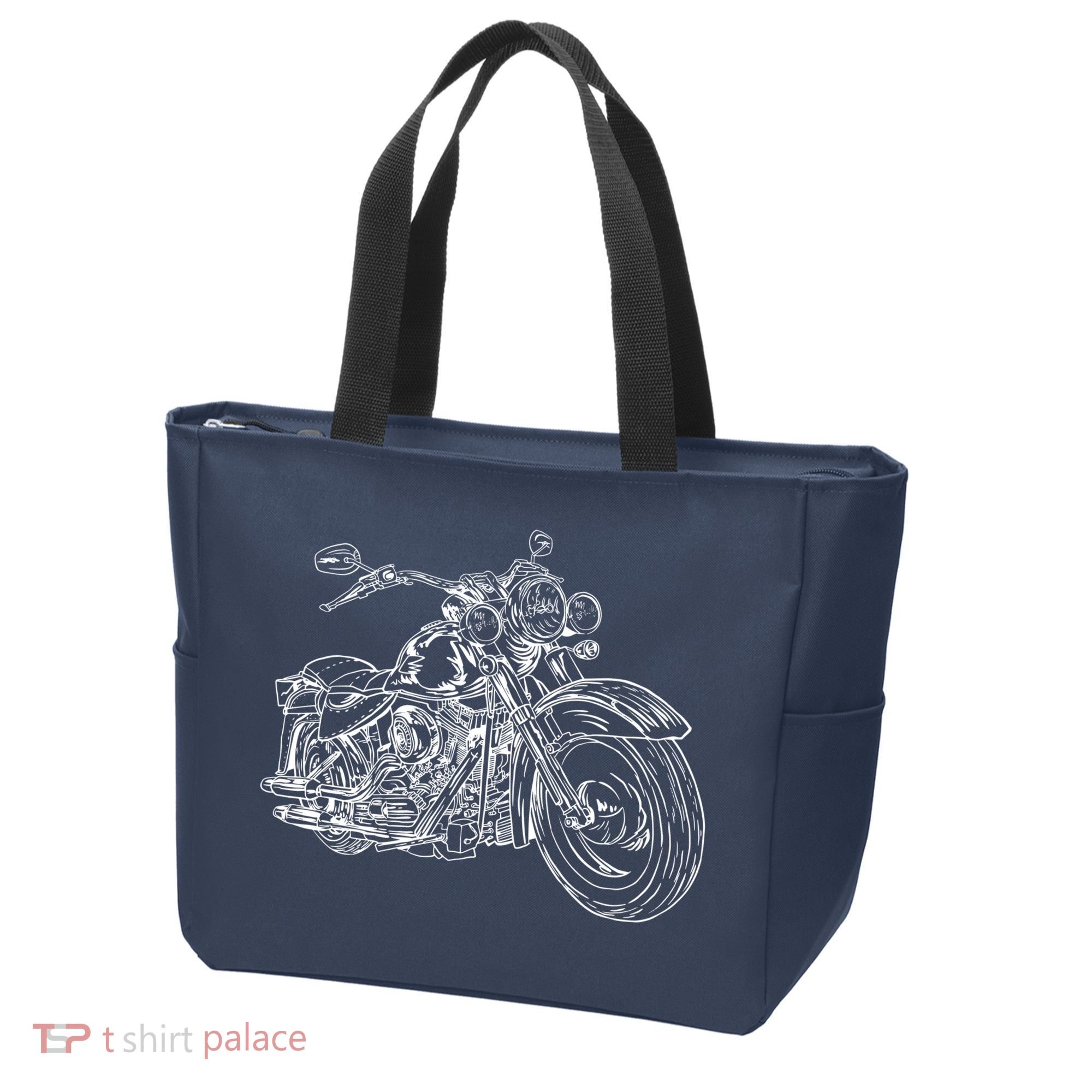Hand Drawn Motorcycle Tote Bag