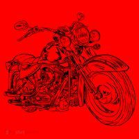 Hand Drawn Motorcycle Santa Hat thumb 1
