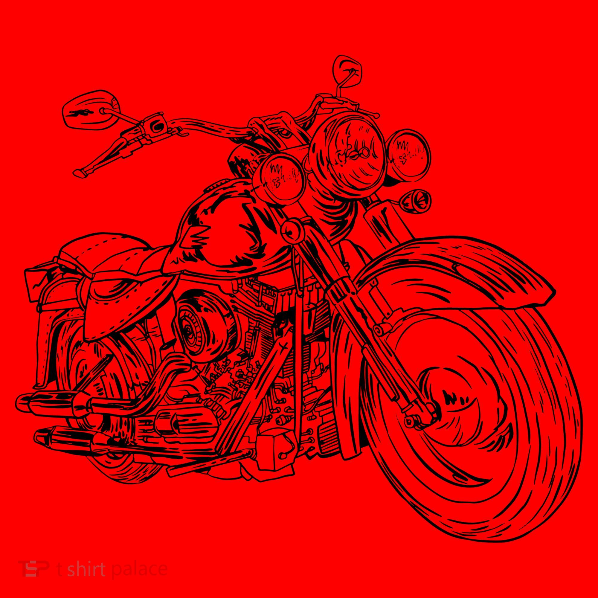 Hand Drawn Motorcycle Santa Hat