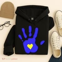 Hand Heart Down Syndrome Awareness Hoodie thumb 4