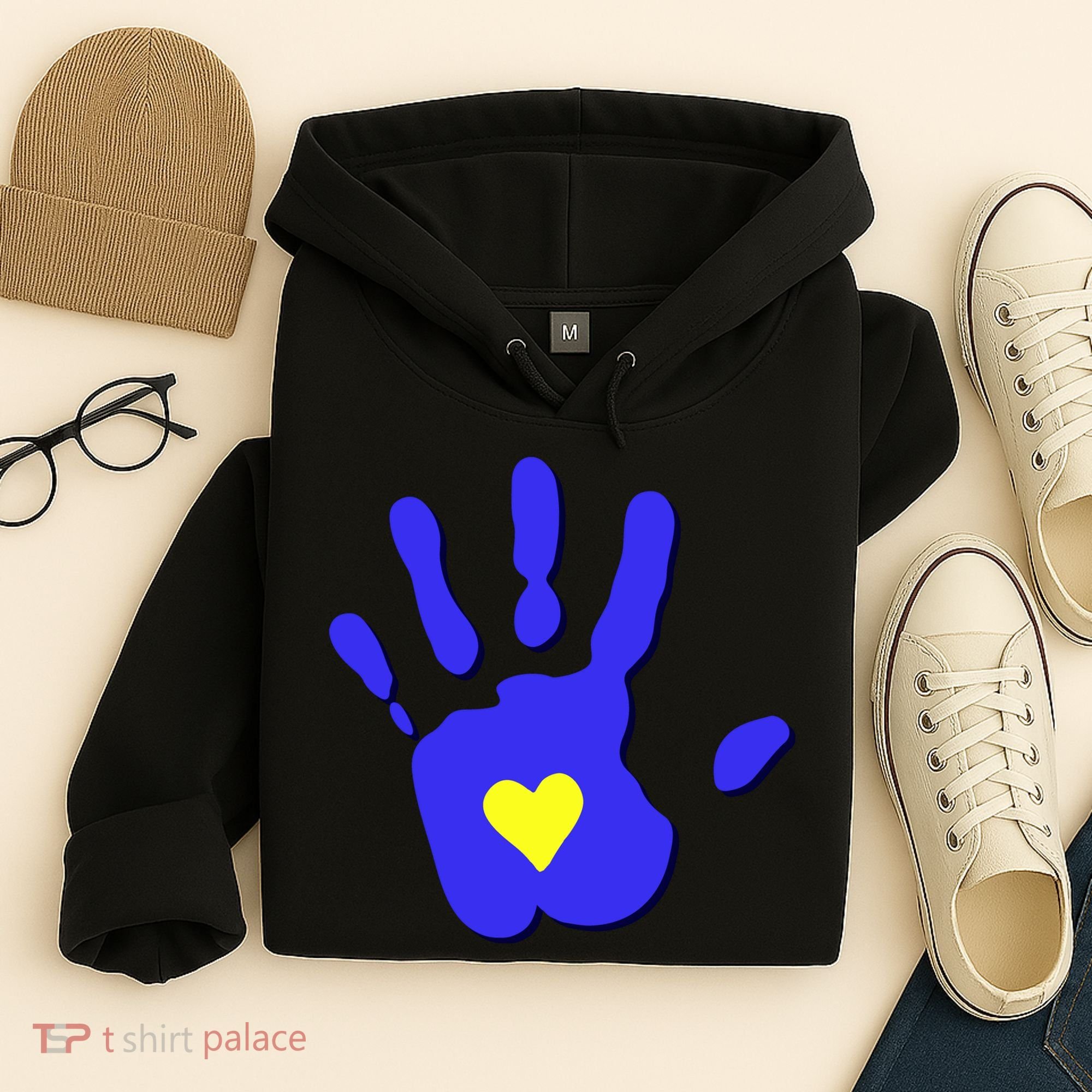 Hand Heart Down Syndrome Awareness Hoodie
