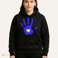 Hand Heart Down Syndrome Awareness Hoodie thumb 5