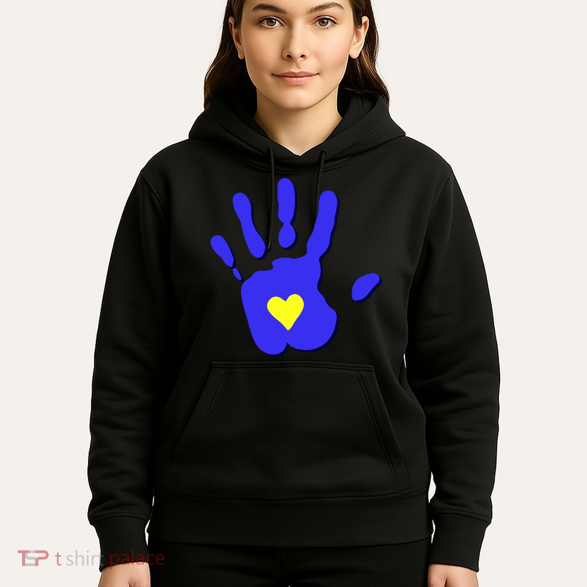 Hand Heart Down Syndrome Awareness Hoodie