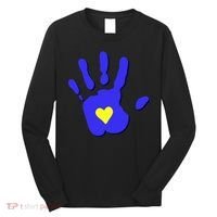 Hand Heart Down Syndrome Awareness Long Sleeve Shirt thumb 0