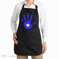 Hand Heart Down Syndrome Awareness Apron thumb 2