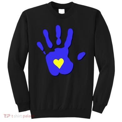 Hand Heart Down Syndrome Awareness Sweatshirt