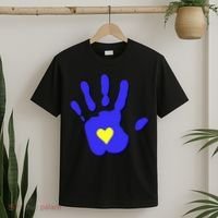 Hand Heart Down Syndrome Awareness T-Shirt thumb 2