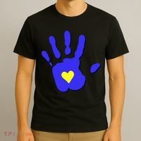 Hand Heart Down Syndrome Awareness T-Shirt thumb 3