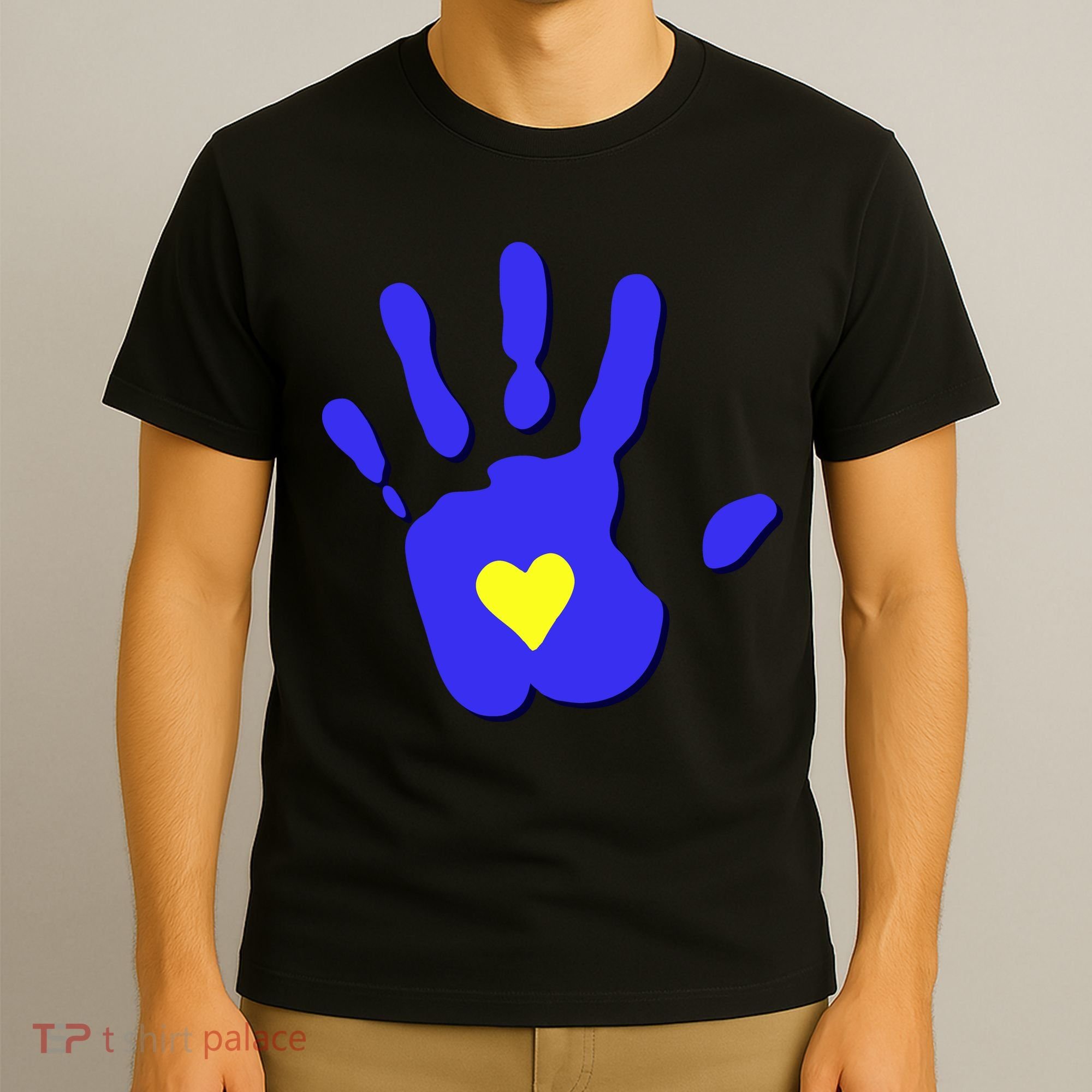 Hand Heart Down Syndrome Awareness T-Shirt