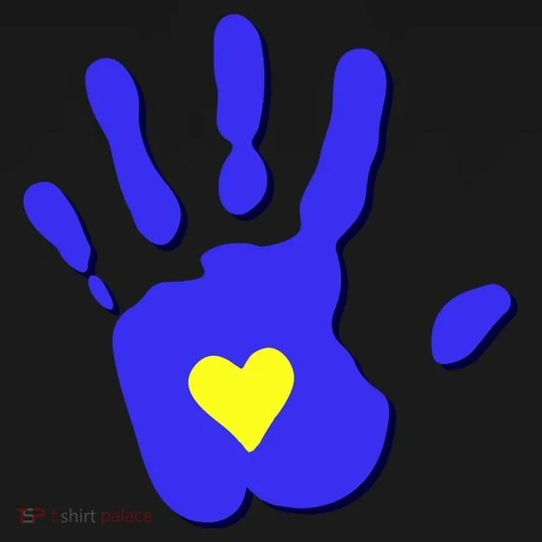 Hand Heart Down Syndrome Awareness Button
