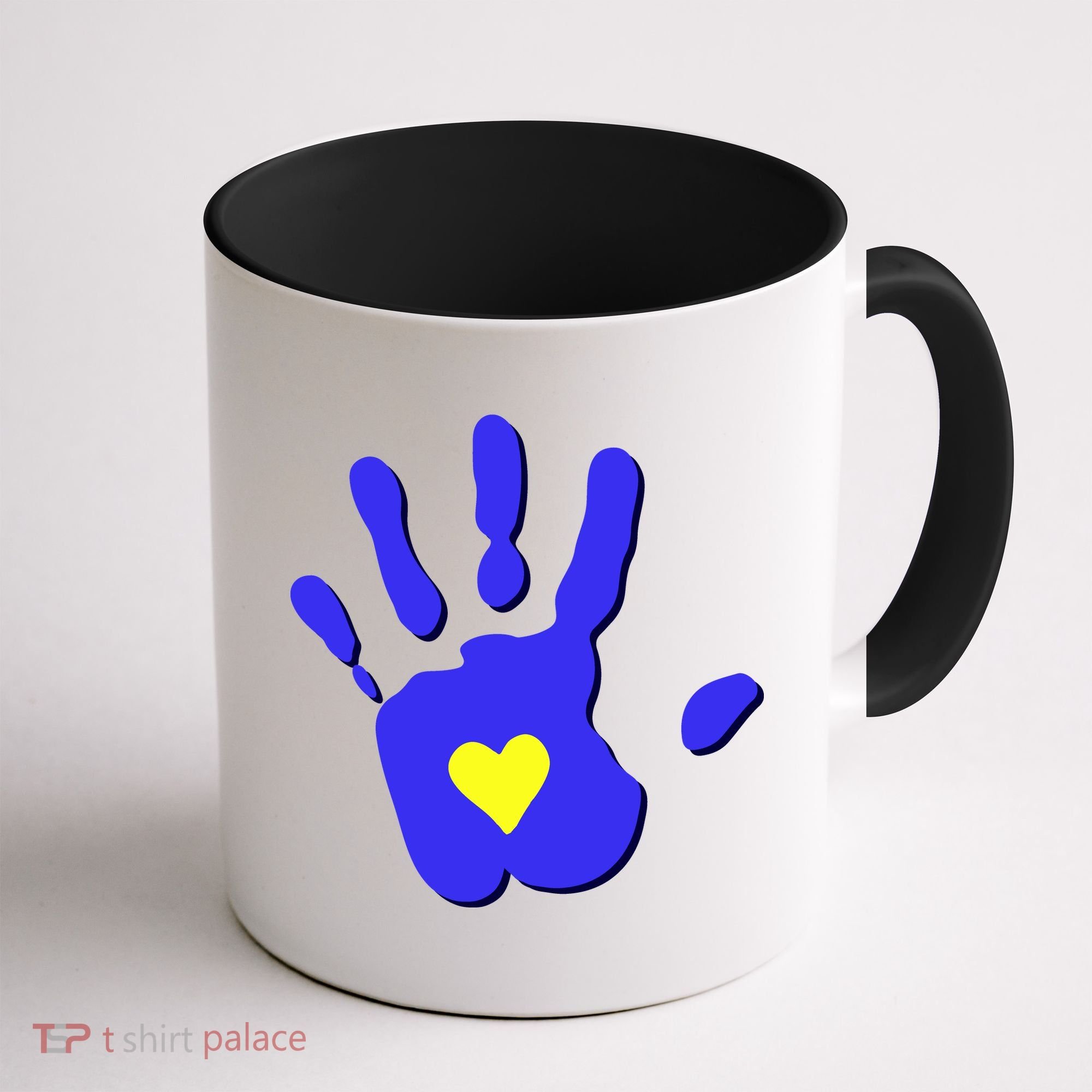 Hand Heart Down Syndrome Awareness Coffee Mug