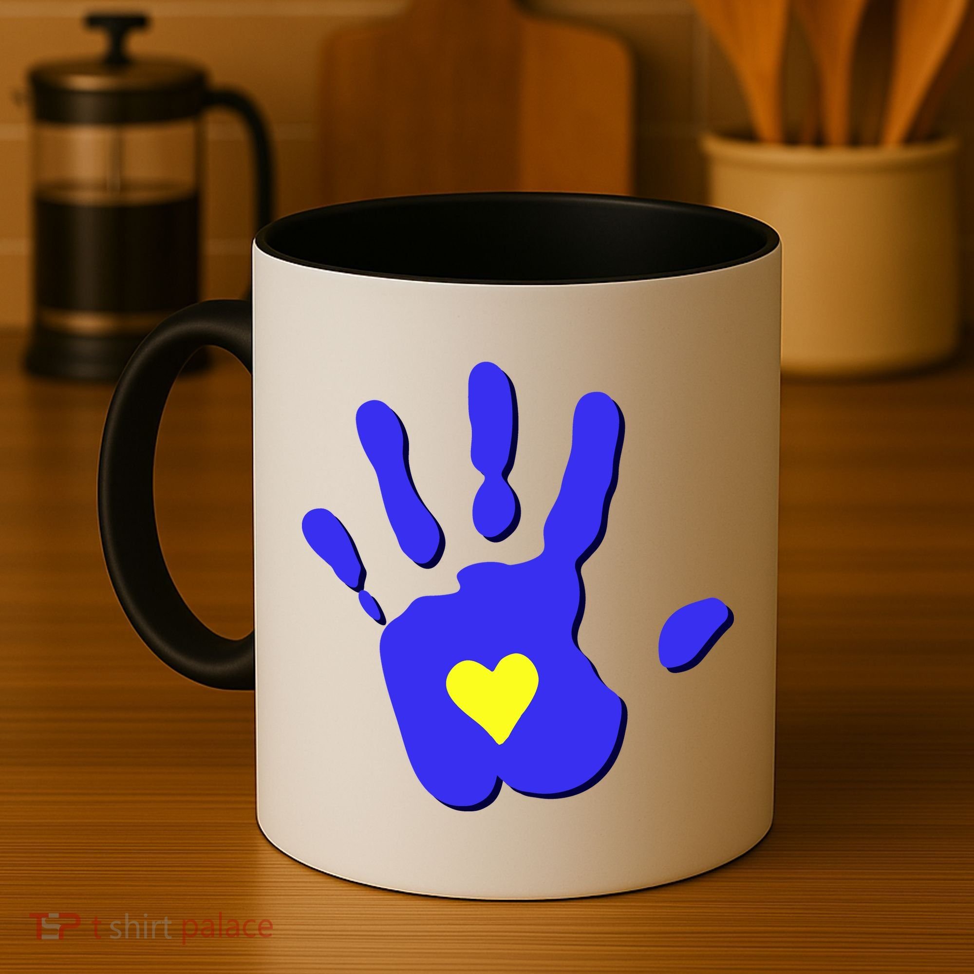 Hand Heart Down Syndrome Awareness Coffee Mug