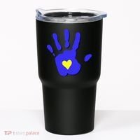 Hand Heart Down Syndrome Awareness Tumbler thumb 0