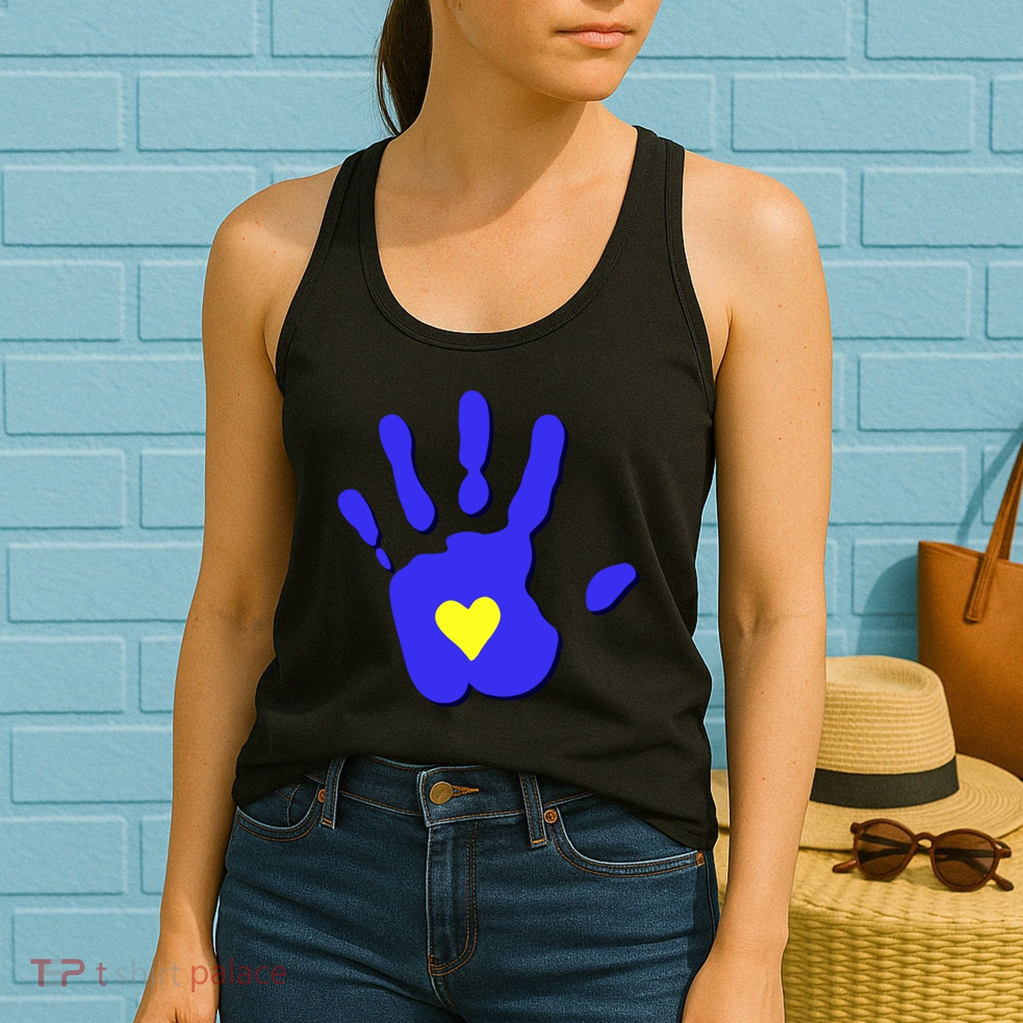 Hand Heart Down Syndrome Awareness Women's Tank Top