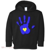 Hand Heart Down Syndrome Awareness Toddler Hoodie thumb 0