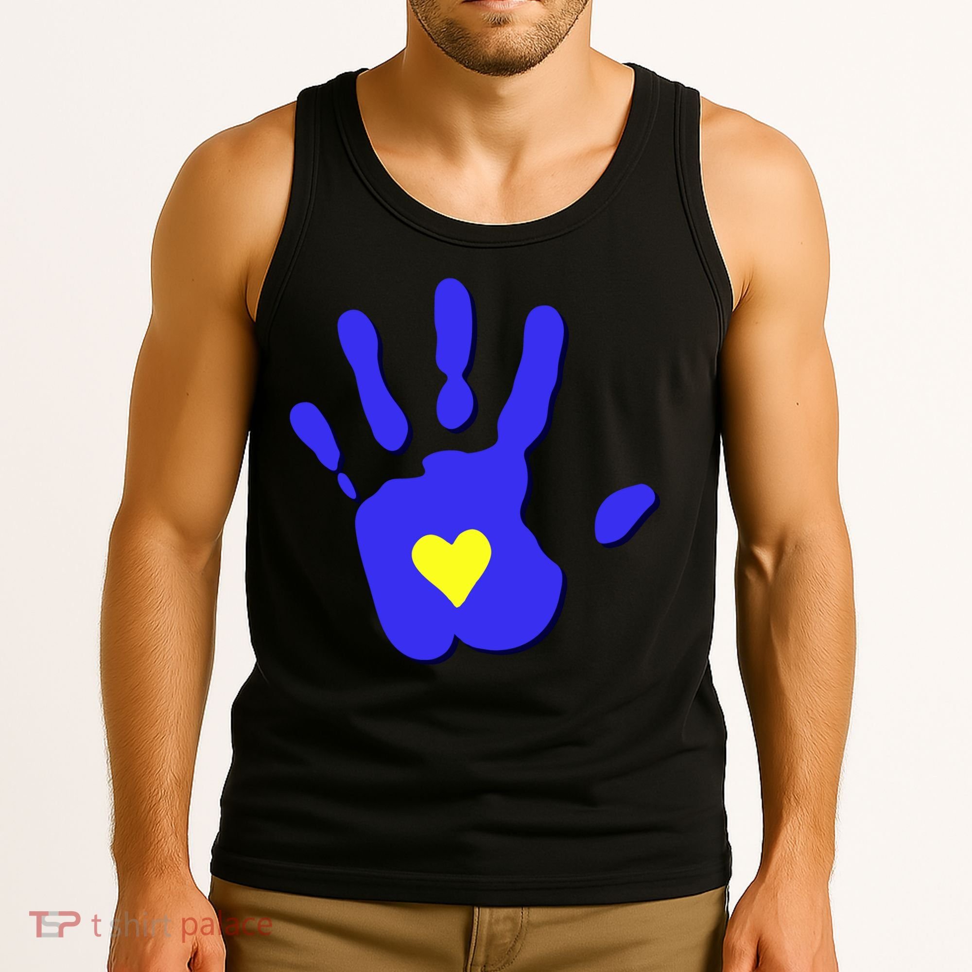 Hand Heart Down Syndrome Awareness Tank Top