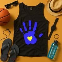 Hand Heart Down Syndrome Awareness Tank Top thumb 4