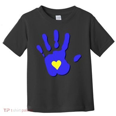 Hand Heart Down Syndrome Awareness Toddler T-Shirt