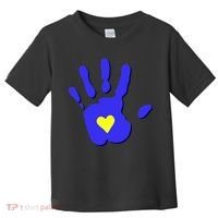 Hand Heart Down Syndrome Awareness Toddler T-Shirt thumb 0