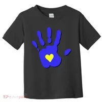 Hand Heart Down Syndrome Awareness Toddler T-Shirt thumb 0